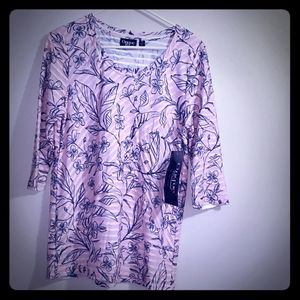 Onque Casual Blouse Pink & Navy #3